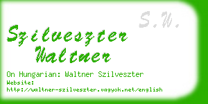 szilveszter waltner business card